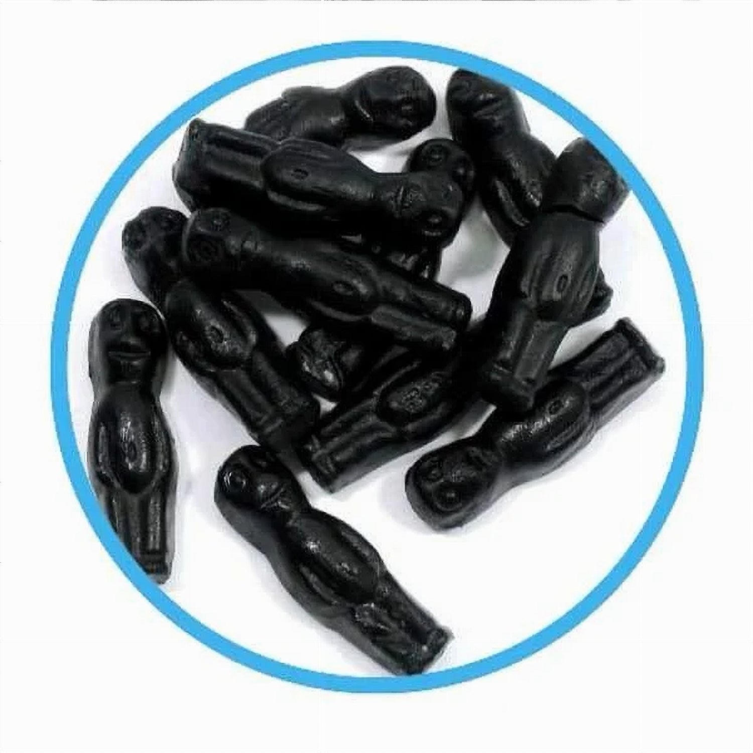 Close-up of Canada Candy Licorice Buddies gummy candies – 2.5kg bulk bag