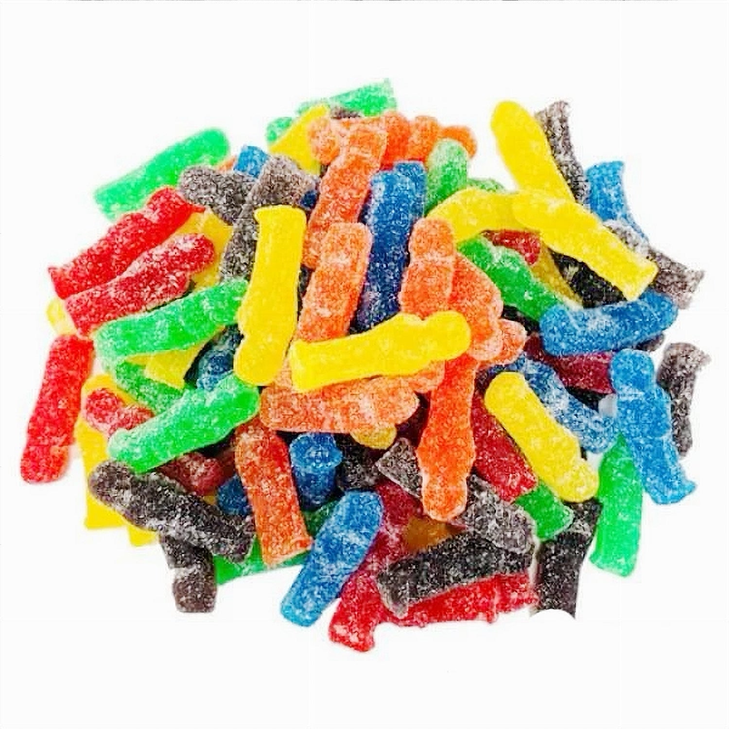 Close-up of Canada Candy Sour Bud Bites gummy candies – 2.5kg bulk bag