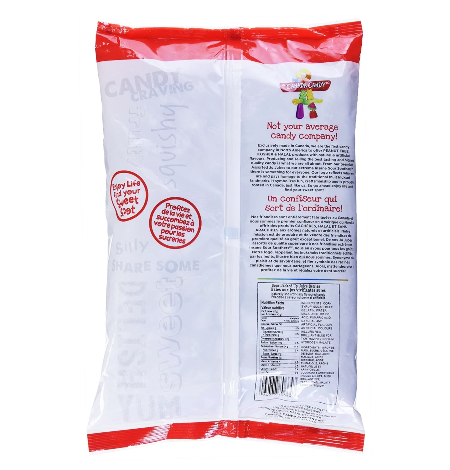 Back of Canada Candy Sour Jacked Up Juicy Berries 2.5kg bag – Made in Canada