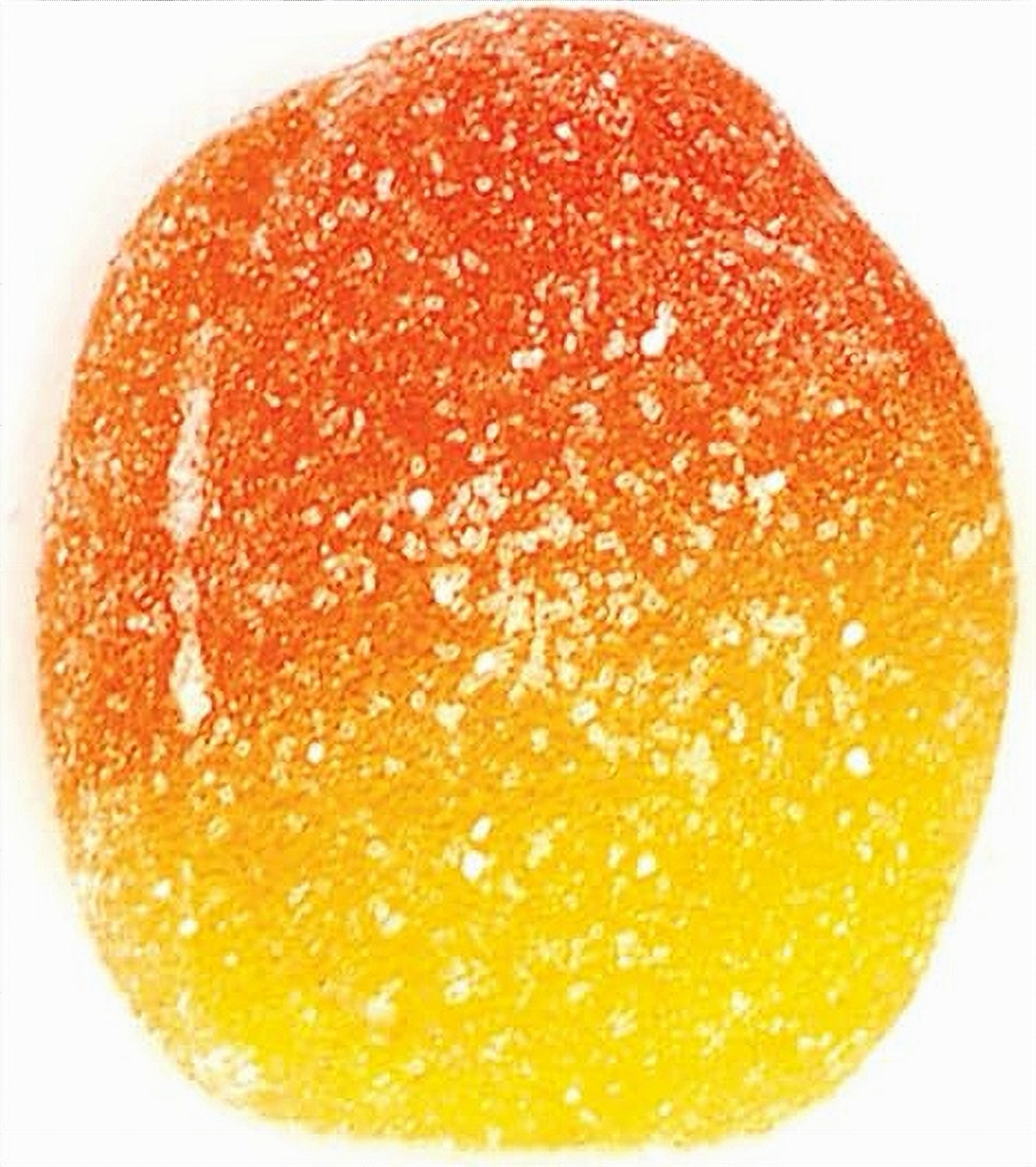 Close-up of Canada Candy Sweet Peach gummy candies – 2.5kg bulk bag