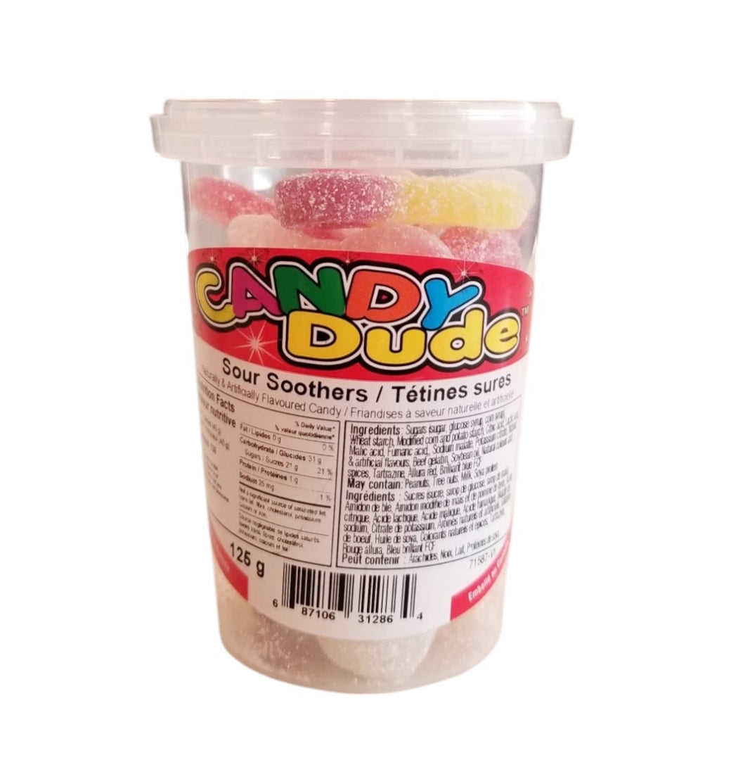 Candy Dude Sour Soothers mini cup, 125g/4.4 oz