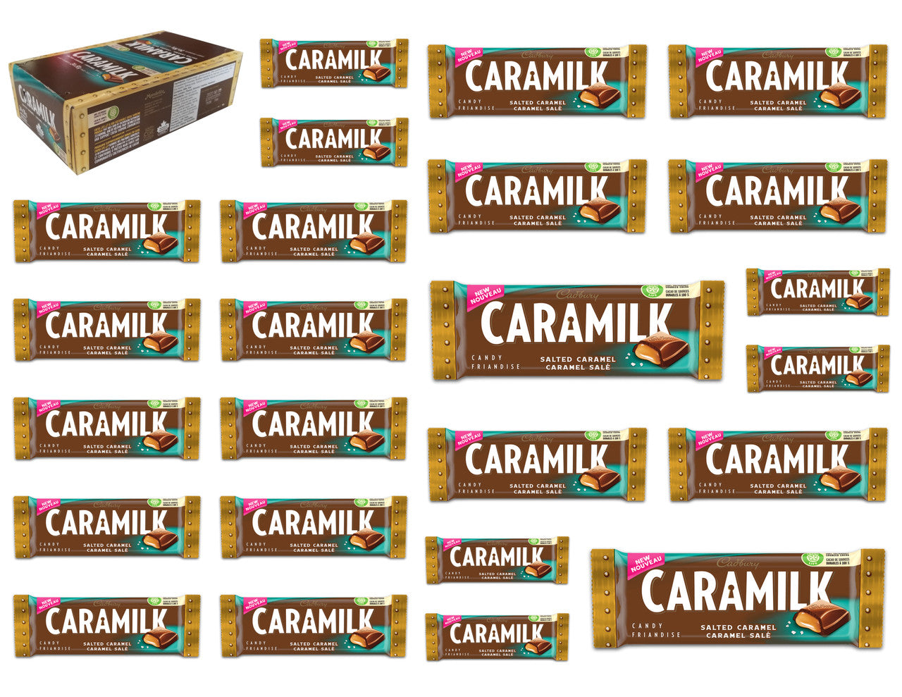 Cadbury Caramilk Salted Caramel Bars, 50g/1.7 oz., 24pk {Imported from