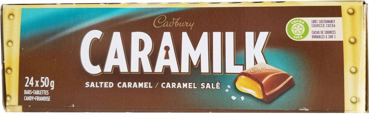Cadbury Caramilk Salted Caramel Bars, 50g/1.7 oz., 24pk {Imported from Canada}