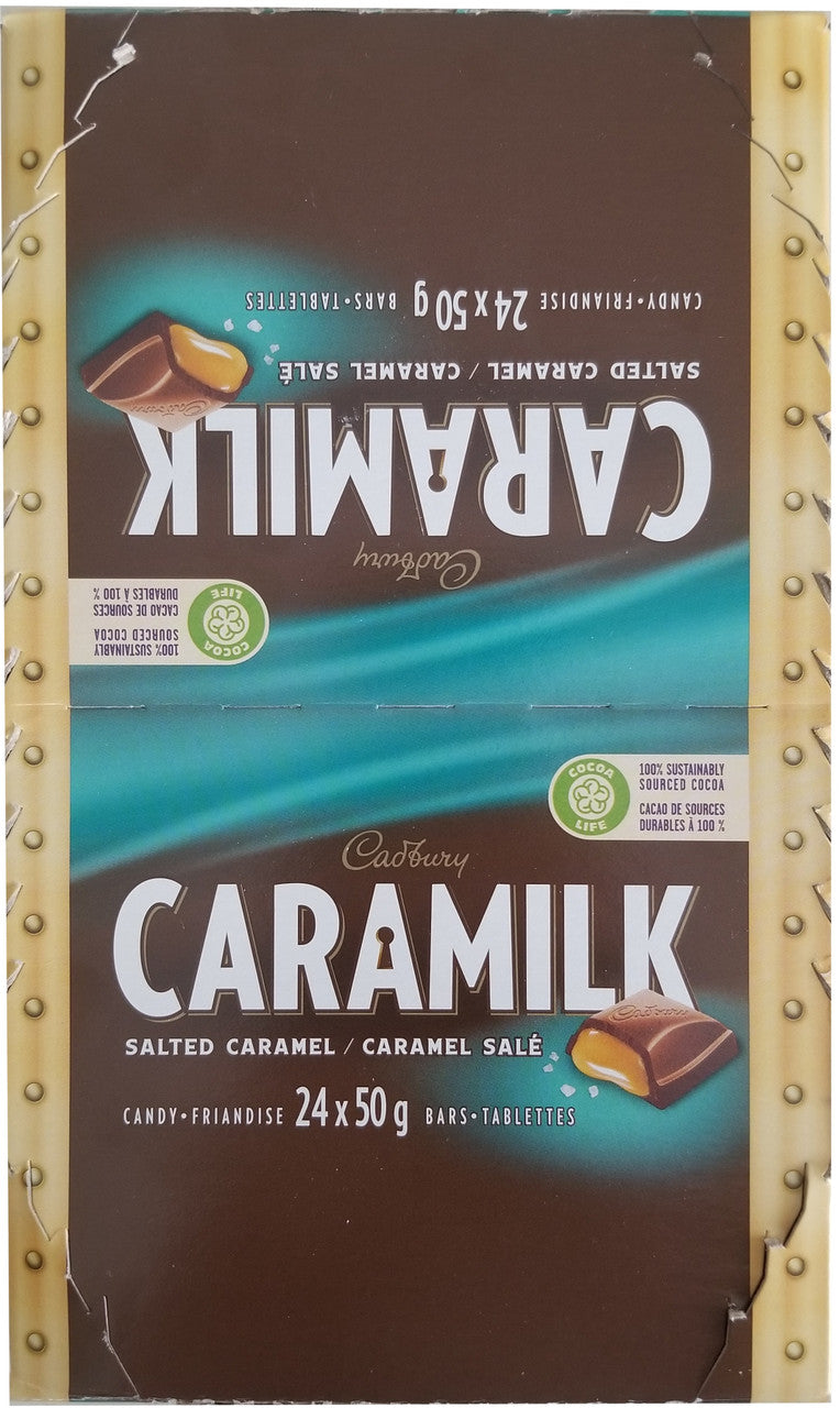 Cadbury Caramilk Salted Caramel Bars, 50g/1.7 oz., 24pk {Imported from