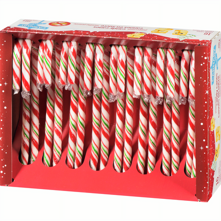 Carnaby Sweet Peppermint Flavor Candy Canes, 200g/7 oz. Box - Front