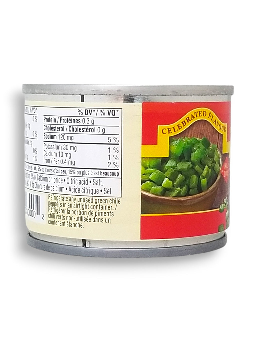 Side of Casa Fiesta Diced Green Chiles, Mild, 118mL/4 fl. oz. Can