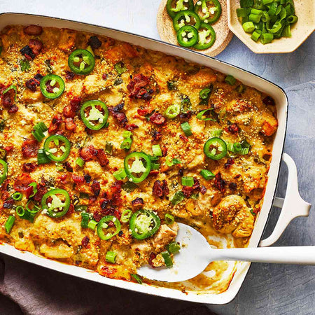 Casserole with Casa Fiesta Nacho Sliced Jalapenos - Hot, 118mL (4 fl. oz)