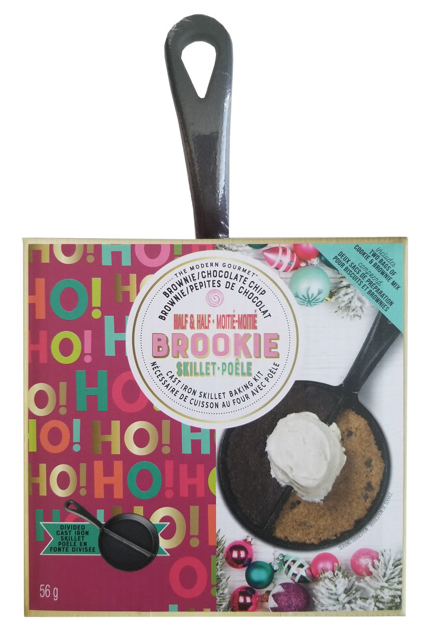 Cast Iron Skillet Brownie/Chocolate Chip Cookie Half & Half Brookie Baking Kit, 56g/2.0oz., {Imported from Canada}