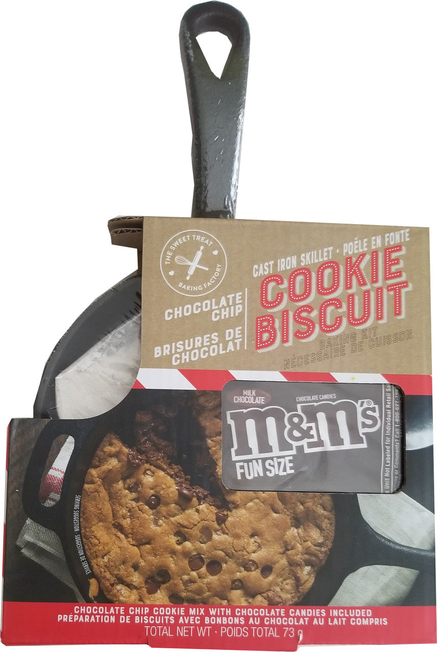 Cast Iron Skillet M&M Chocolate Chip Cookie Baking Kit, 73g/2.5oz