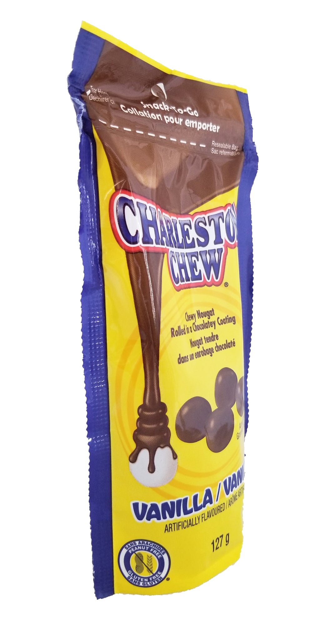 Charleston Chew, Chewy Vanilla Nougat in Chocolatey Coating, 127g/4.4 oz. Bag {Imported from Canada}