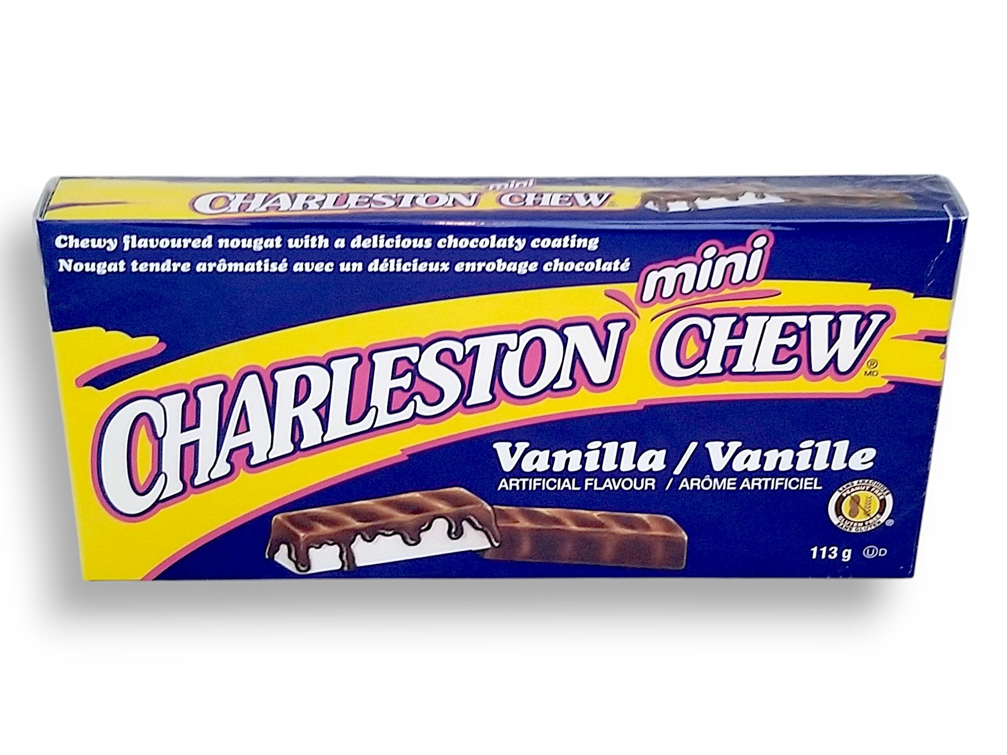 Charleston Chew, Mini Vanilla Nougat Milk Chocolate Chews, 113g/4 oz. Box - Front