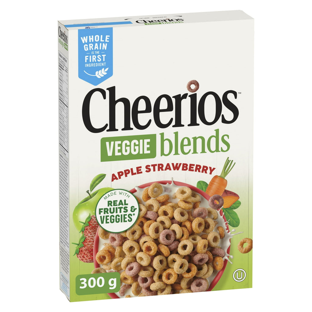 Cheerios Veggie Blends, Apple Strawberry Cereal, 300g/10.5 oz