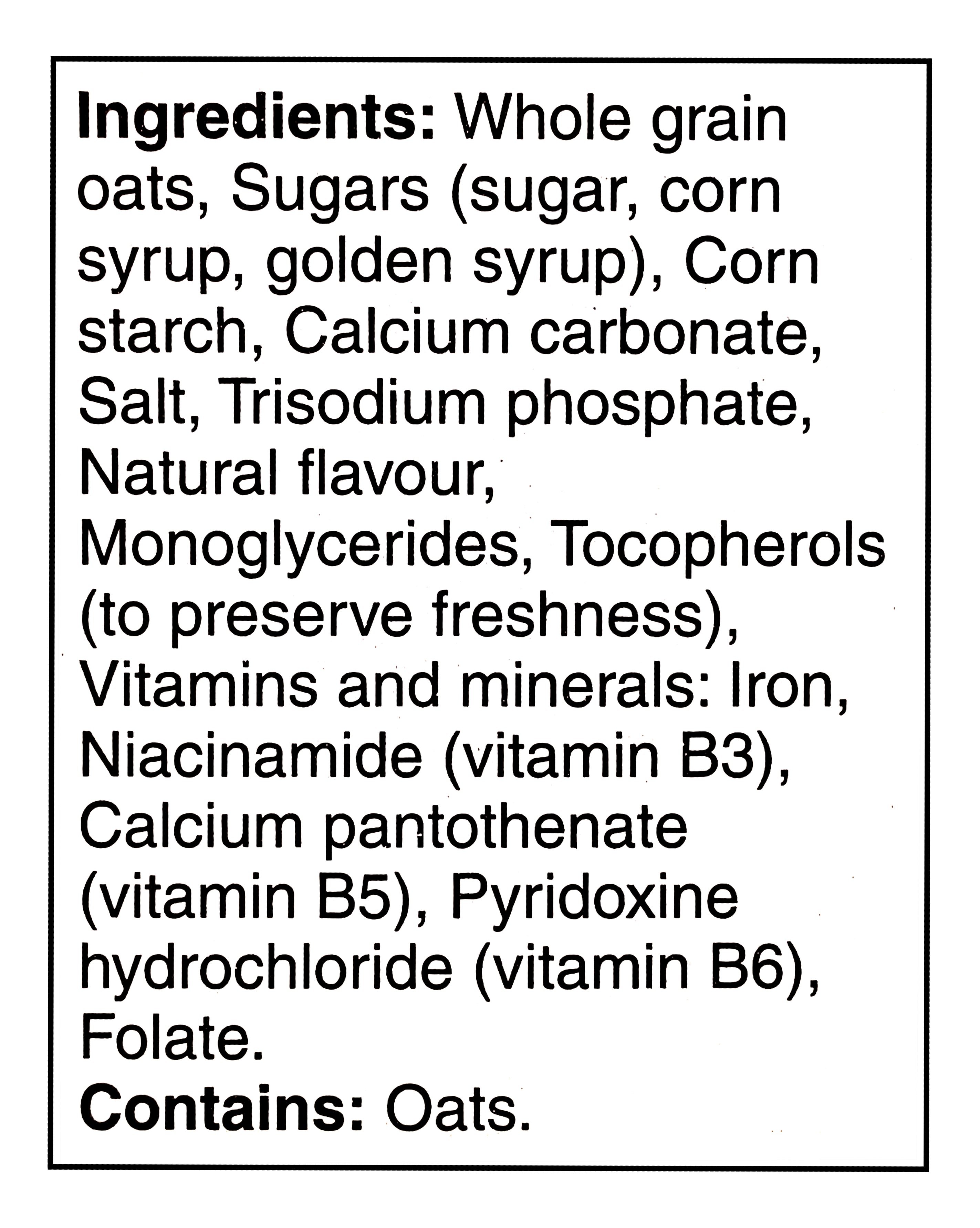 List of ingredients of Cheerios Frosted Lemon Cereal, 309g/10.8 oz