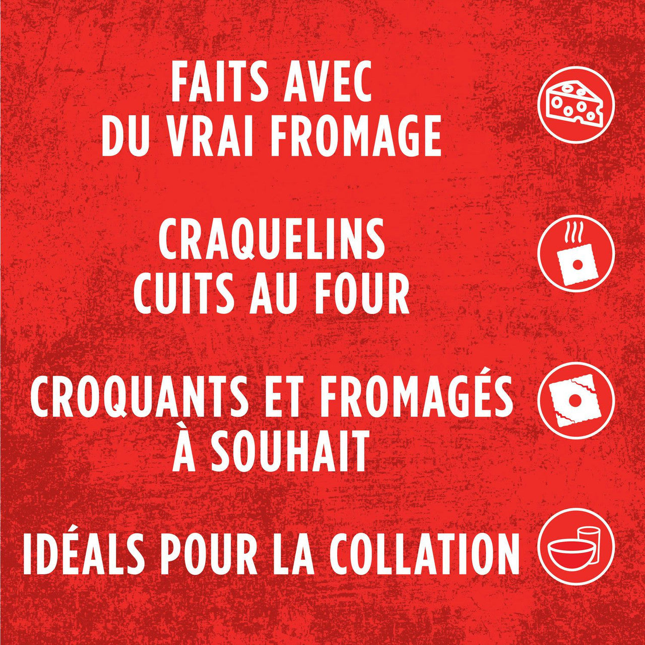 Cheez-It Italian Four Cheese Crackers, 200g/7 oz. Box Nutrition Facts In French