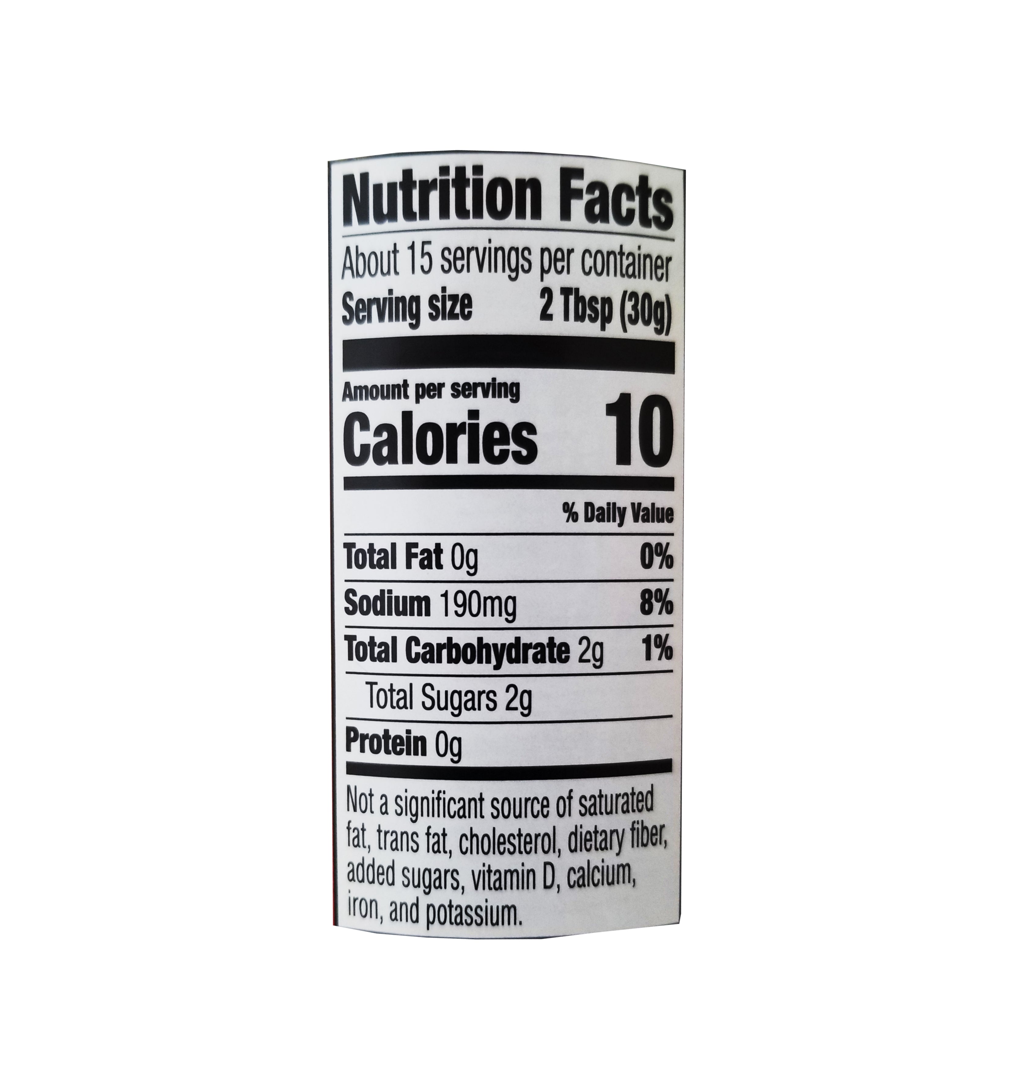 Chi-Chi's Hot Thick & Chunky Salsa, 454g, nutrition facts label.