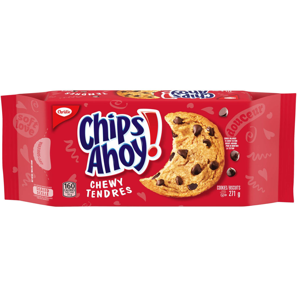 Chips Ahoy! Chewy Chocolate-Chip Cookies, 271g/9.6oz, Bag