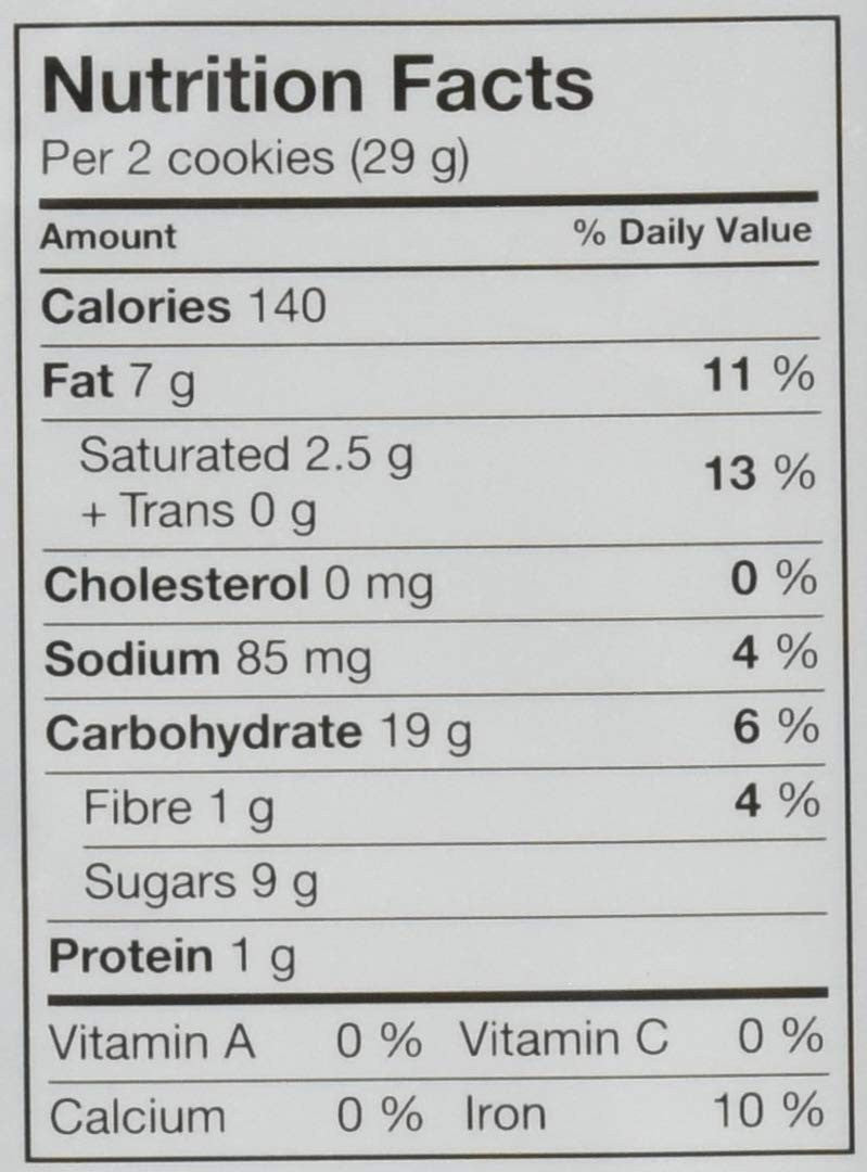 Chips Ahoy! Original Chocolate-Chip Cookies, 460g/16.2oz Nutrition Facts Label