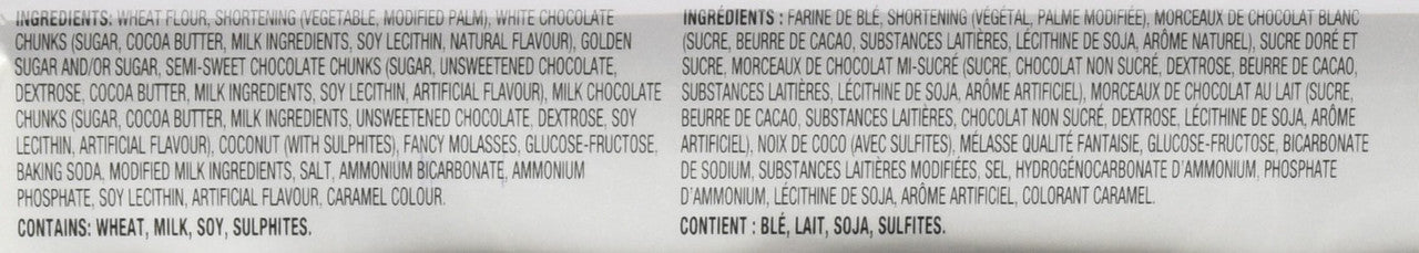 Christie Chips Ahoy Triple Chocolate Chunks Chocolate Chip Cookies 300g/10.58oz Ingredients