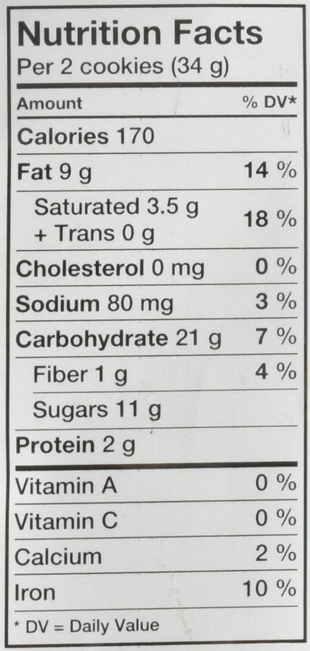 Christie Chips Ahoy Triple Chocolate Chunks Chocolate Chip Cookies 300g/10.58oz Nutrition Facts