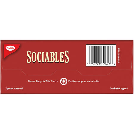 Christie Ritz Sociables Crackers, 200g/7.1oz, Box Bottom Side