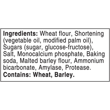 Christie Ritz Sociables Crackers, 200g/7.1oz, Box Ingredients