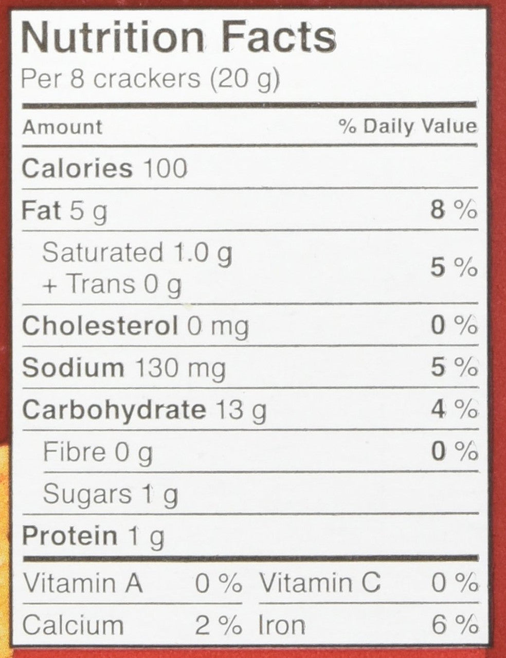 Christie SOCIABLES Crackers, 200g/7.1oz. Box Nutrition Facts
