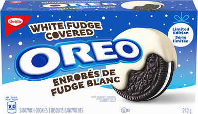 Christie White Fudge Covered Oreo Cookies, 240g Box Front Side