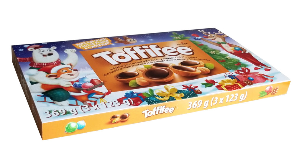 Storck Toffifee Chocolate, Christmas Edition, 369g/12.9 oz., (3 x 123g/4.3 oz.) Box {Imported from Canada}