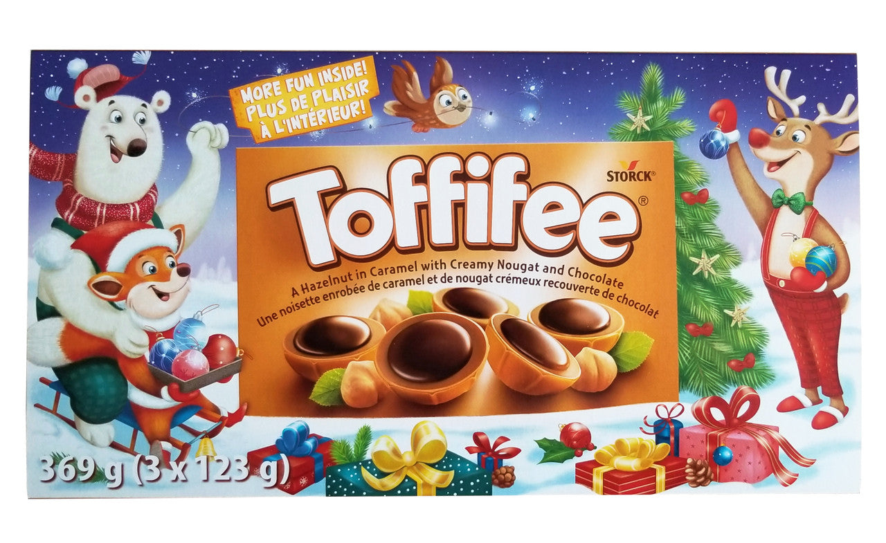 Storck Toffifee Chocolate, Christmas Edition, 369g/12.9 oz., (3 x 123g/4.3 oz.) Box {Imported from Canada}