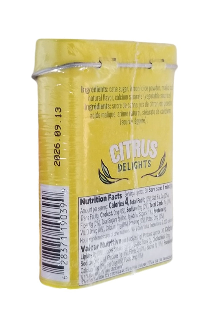 Citrus Delights Candy Pastilles, Mayer Lemon Flavor, 30g/1.07 oz