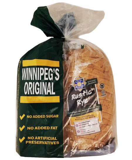 City Bread Rustic Rye Multigrain Bread 2x675g front of package