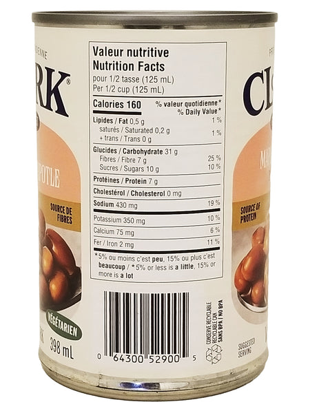 Clark Gourmet Maple Chipotle Baked Beans, Ready-To-Serve - 398ml/14 fl oz