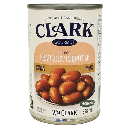 Clark Gourmet Maple Chipotle Baked Beans 398 ml (14 fl oz), back of package