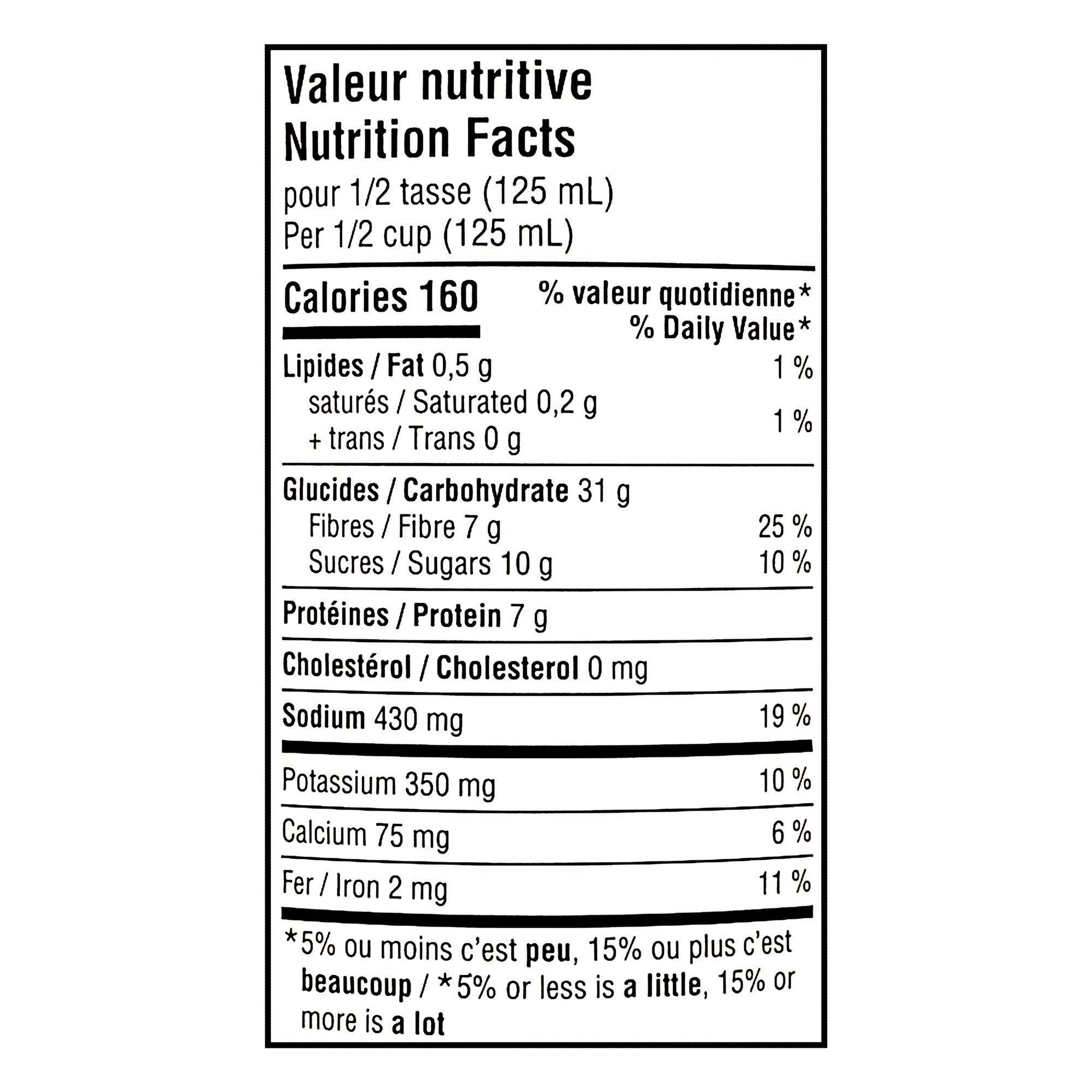 Clark Gourmet Maple Chipotle Baked Beans 398 ml (14 fl oz), nutrition facts