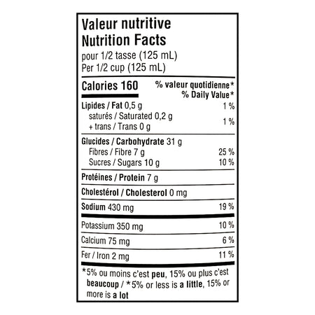 Clark Gourmet Maple Chipotle Baked Beans 398 ml (14 fl oz), nutrition facts