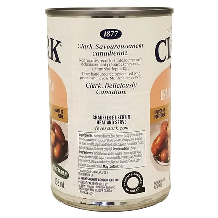 Clark Gourmet Maple Chipotle Baked Beans 398 ml (14 fl oz), side view of package