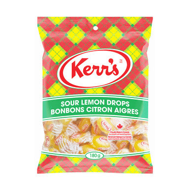 Kerr's Sour Lemon Drops Candy, 180g/6.3oz., 14pk, {Imported from Canada}