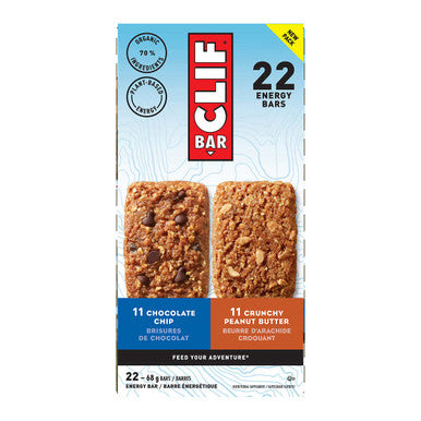 Clif Energy Bars, 22 Bars Variety Pack, 22 x 68g/2.4 oz. Box Cover