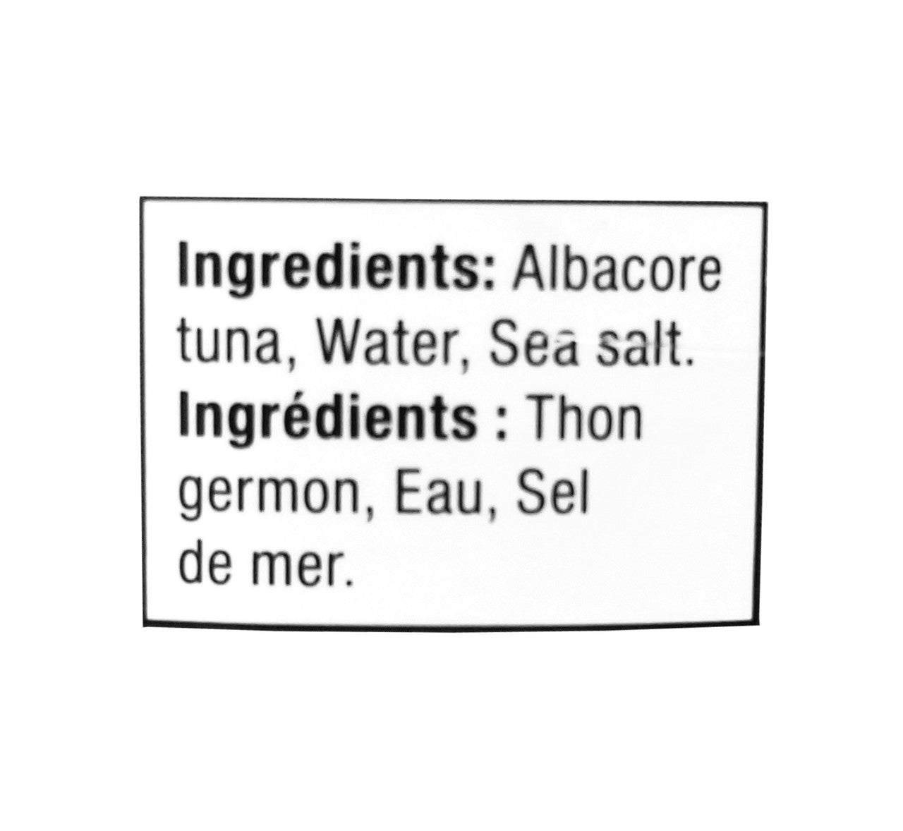 Clover Leaf Flaked White Tuna in Water - 120g/4.2 oz., Can Ingredients