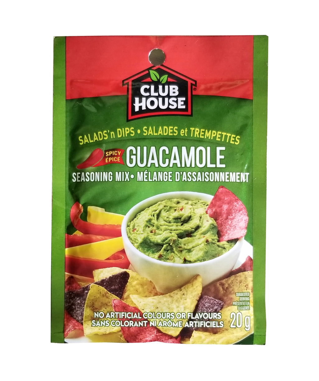 Club House Spicy Guacamole Seasoning Mix, 20g/0.7 oz. Bag {Imported from Canada}