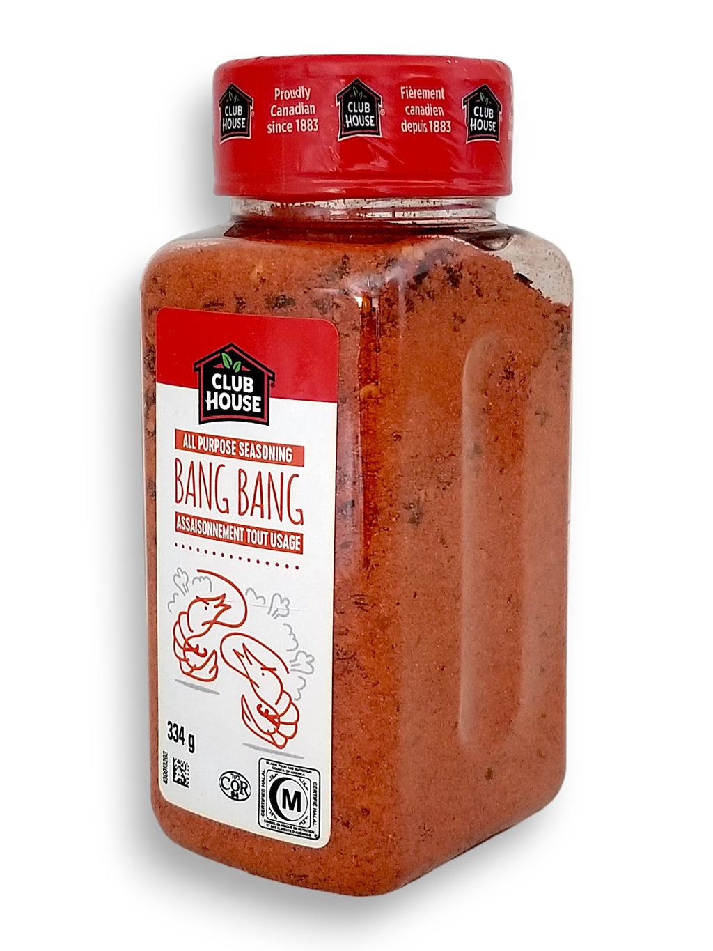 Side of Club House Bang Bang All Purpose Seasoning 334g/11.8 oz., Shaker