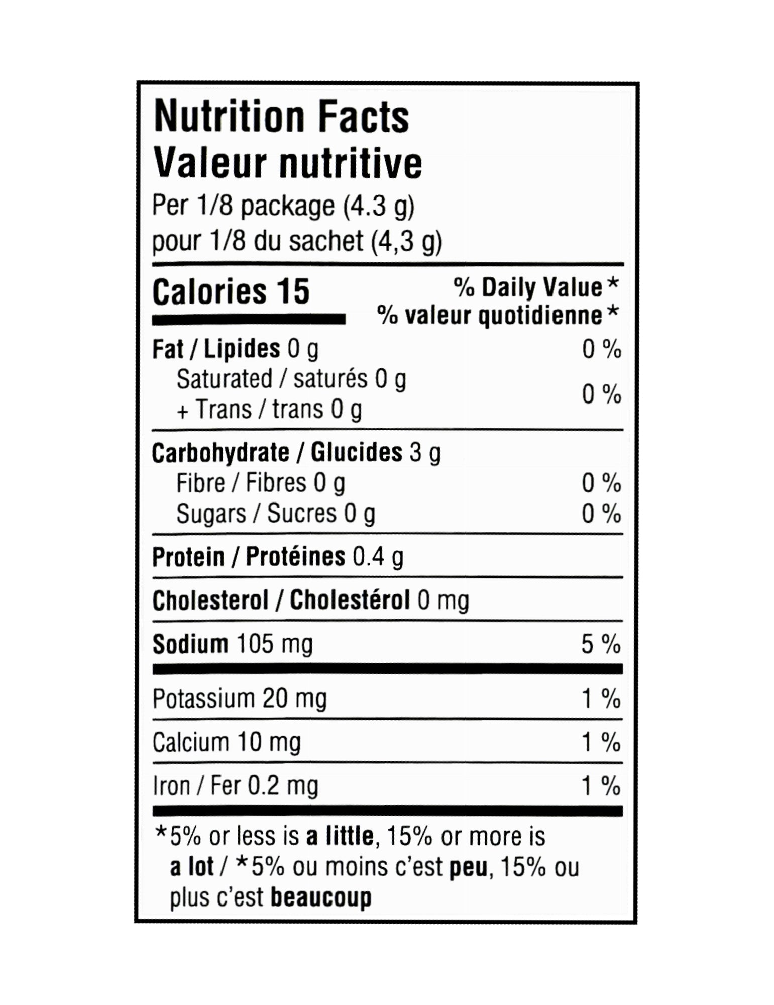 Nutrition facts label for Club House Cheddar Fried Onion Crunchy Chicken Seasoning Mix - 35g on a white background