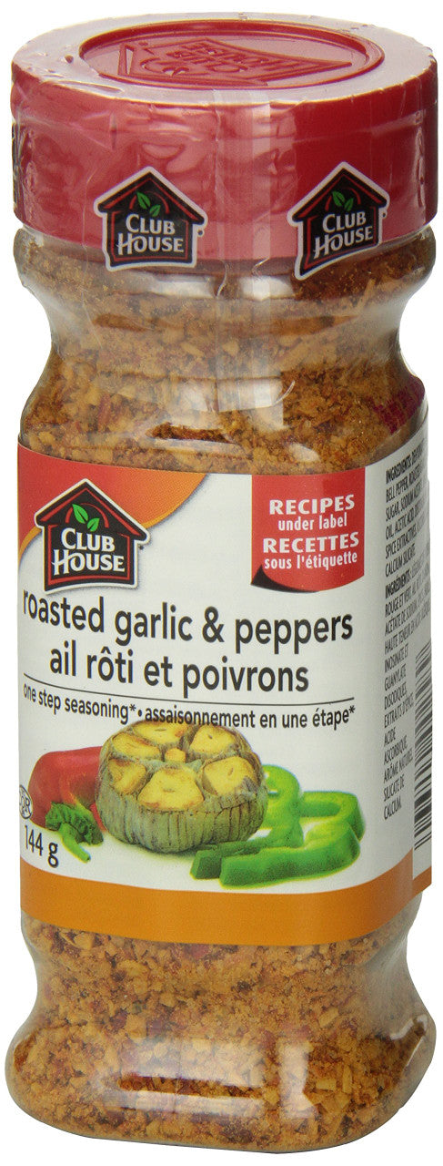 Club House, Herbs & Spices, Blends, Roasted Garlic & Peppers, 144g/5oz Right Angle