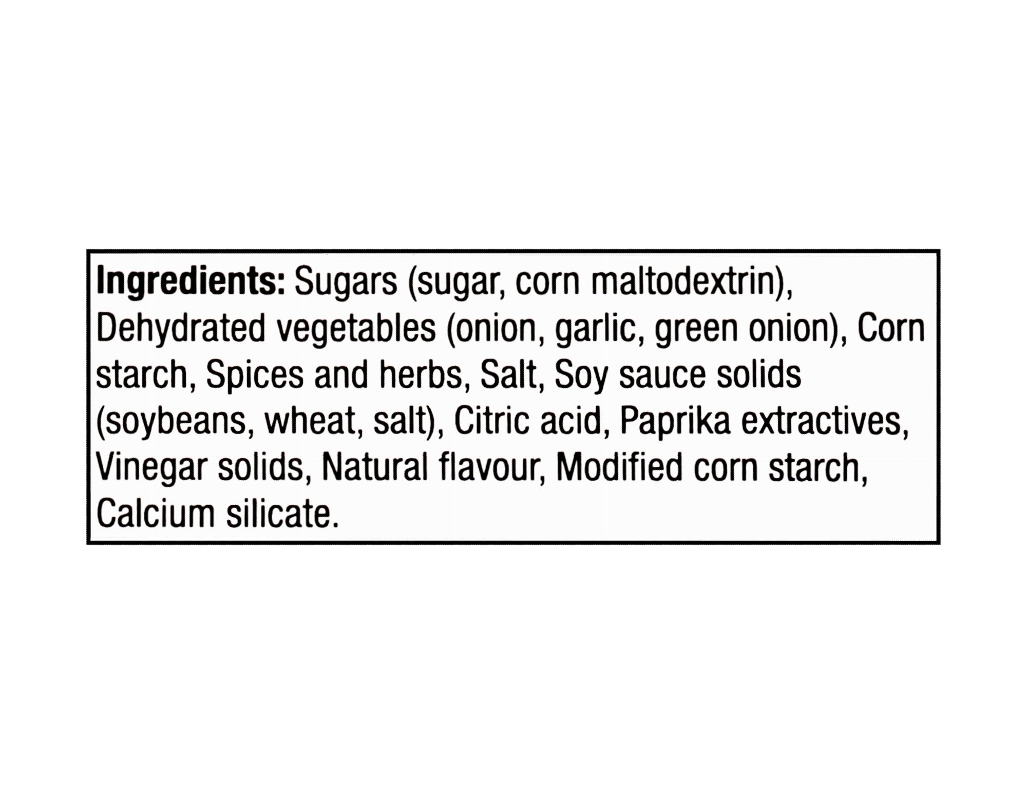 List of ingredients for Club House Jerk Chicken Seasoning Mix, Jamaican Spice Blend - 25g on a white background