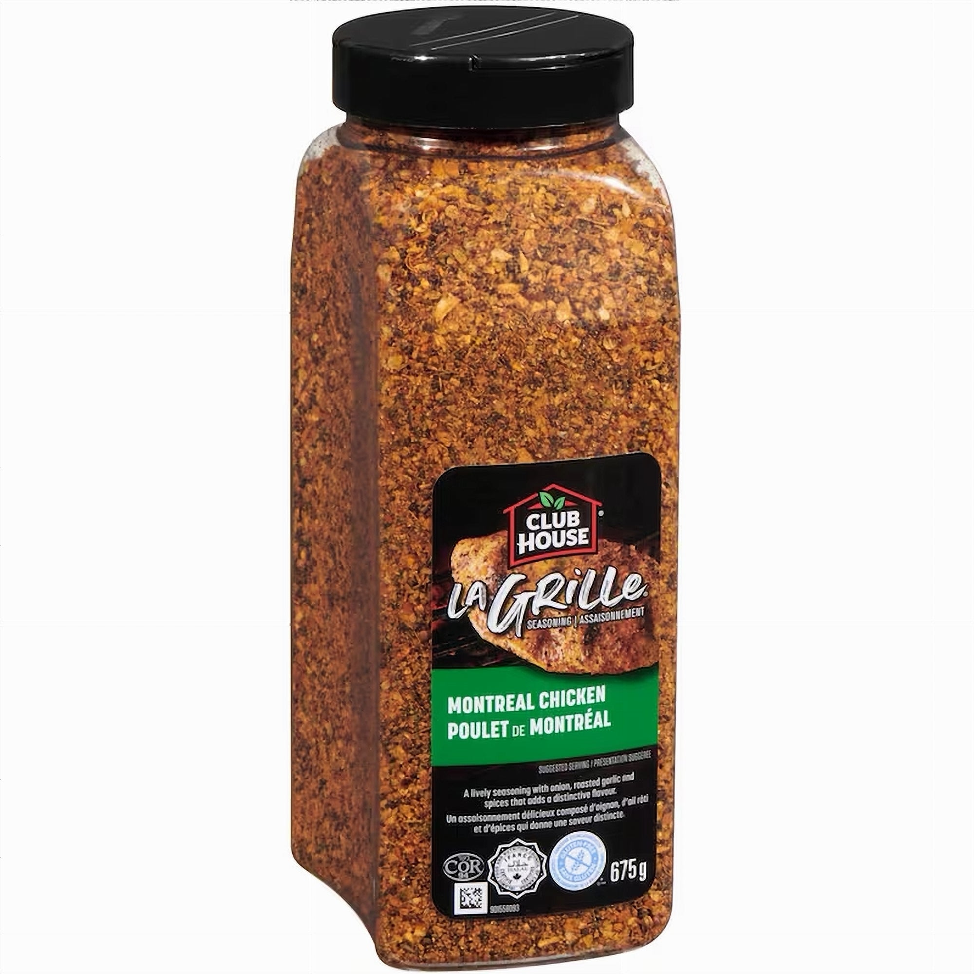 Club House La Grille Montreal Chicken Spice 675g Jar on a white background