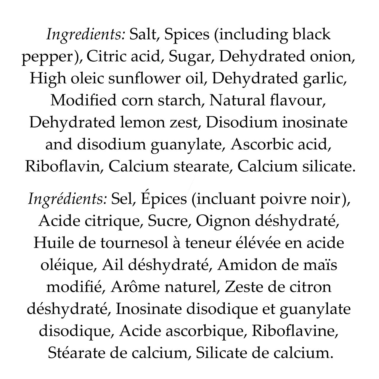 Club House, Lemon & Pepper Seasoning Blend, 825g/1.8 lbs., {Imported from Canada}