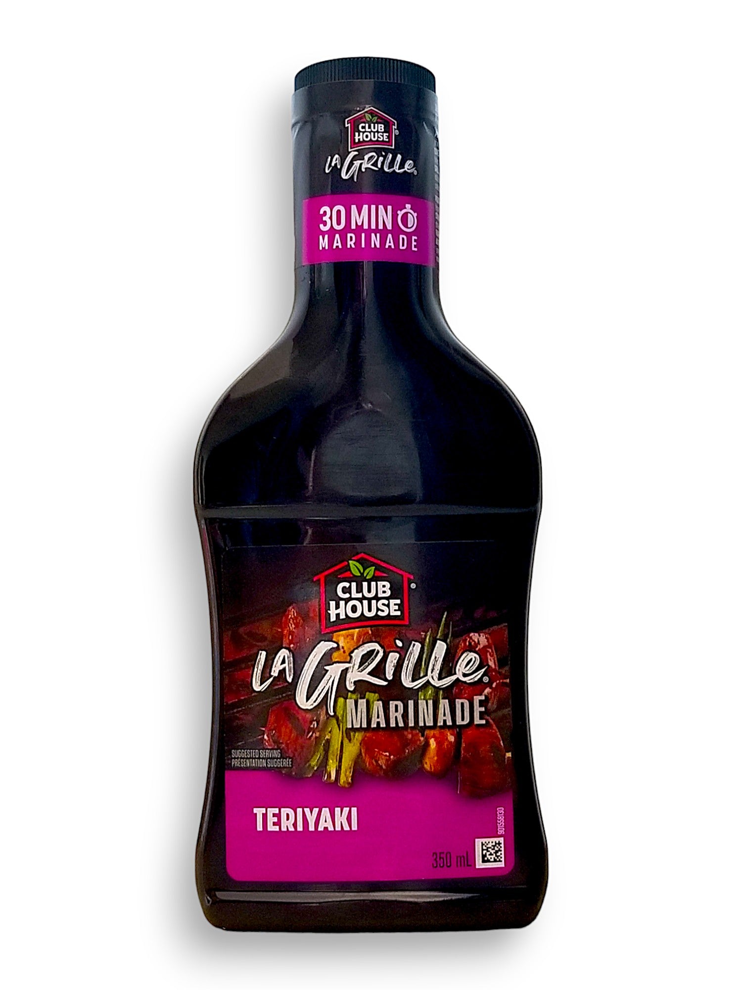 Club House La Grille Teriyaki Marinade 350ml, front of bottle.