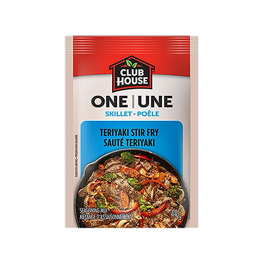 Club House One Skillet Teriyaki Stir Fry Seasoning Mix, 44g/1.5 oz., {Imported from Canada}