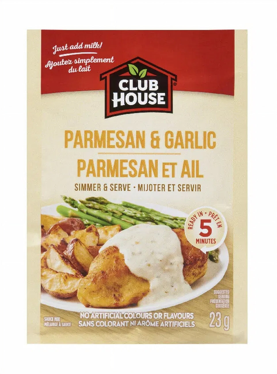 Club House Parmesan & Garlic Gravy Mix, 23g/0.8 oz. Pouch - Front