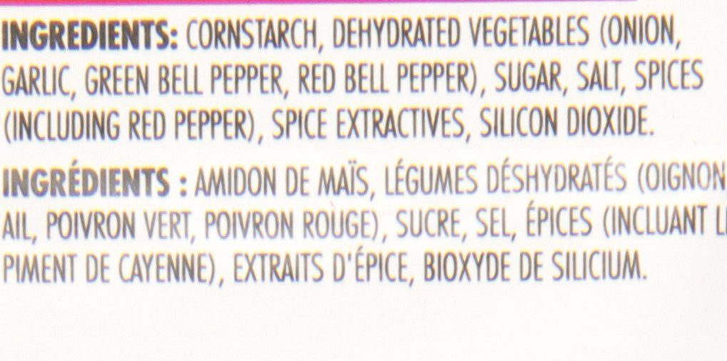 Club House Sloppy Joes Seasoning Mix, 37g/1.3oz Ingredients Label